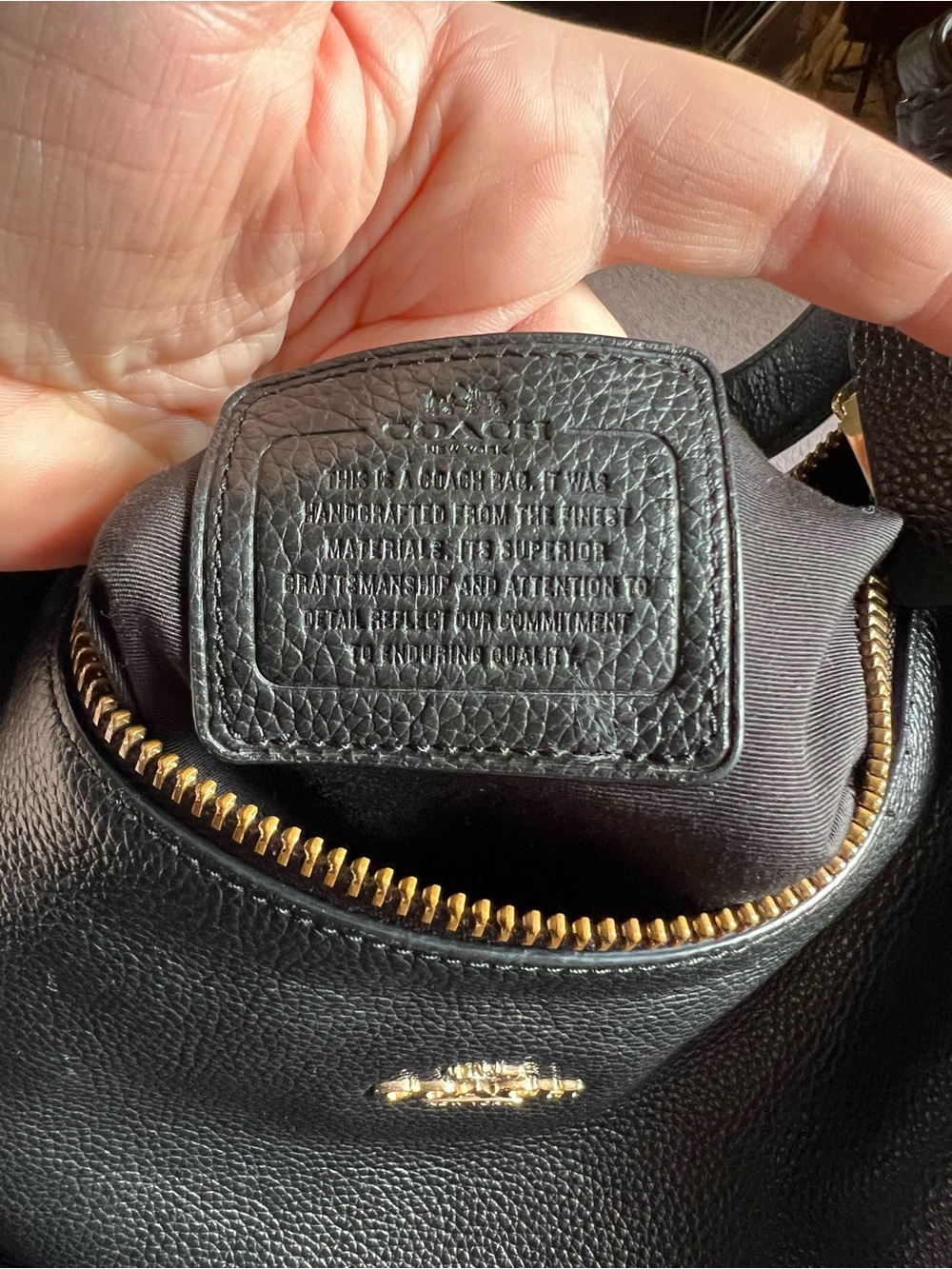 Authentic Coach Large Harley Hobo Bag in Black Pebbled Leather - Picture 15 of 15